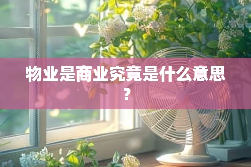 物业是商业究竟是什么意思？