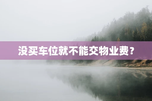 没买车位就不能交物业费？