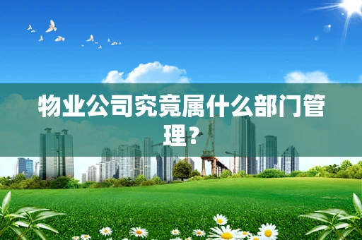 物业公司究竟属什么部门管理？