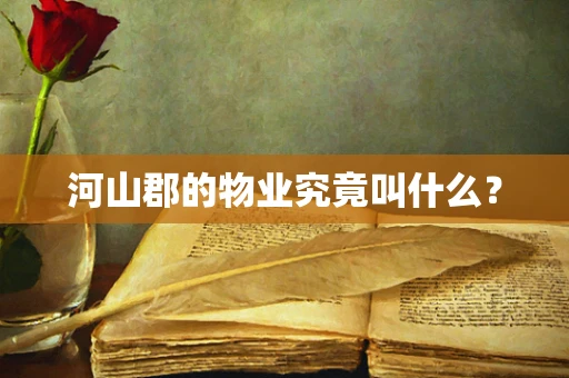 河山郡的物业究竟叫什么？