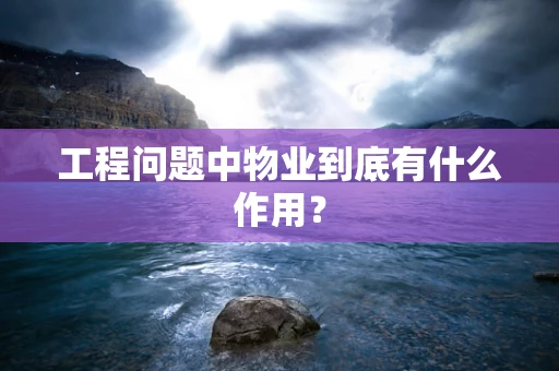工程问题中物业到底有什么作用？