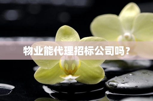 物业能代理招标公司吗？
